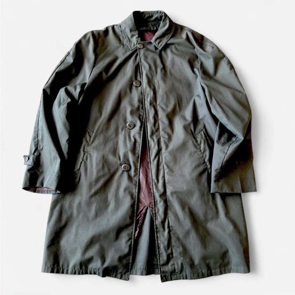 Basic Black Trenchcoat Overcoat - Classic Single-Breasted Jacket